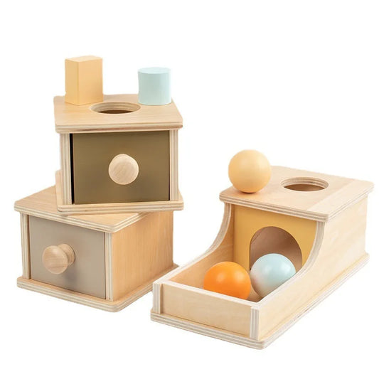 Montessori Baby Wooden Coin Box, Jogo de Gaveta, Aprendendo Educação Infantil, Treinamento Pré-Escolar, Ensinando Kids Aids, Brinquedos